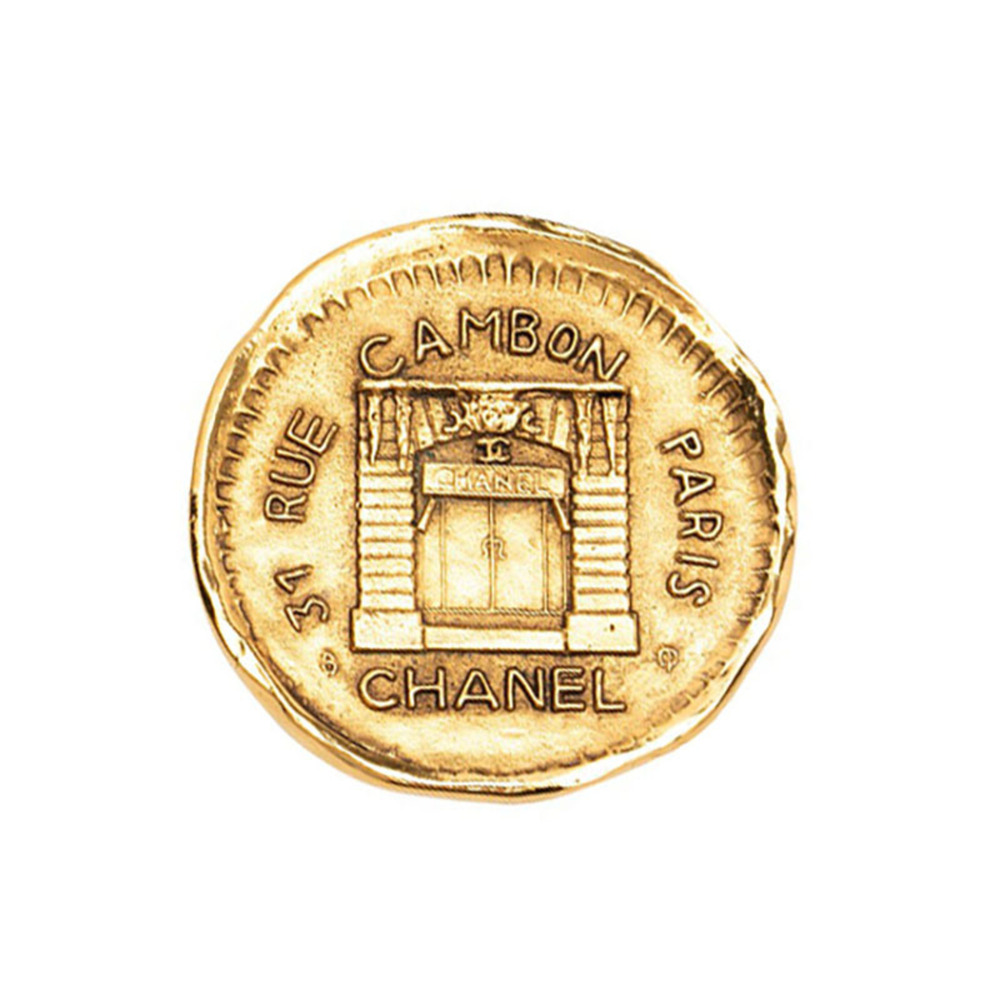 Chanel 31 RUE CAMBON Brooch, Gold Plated, Women's.